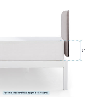 Mellow KERT Metal and Wood Platform Bed Frame with Upholstered Headboard, Full - VMInnovations