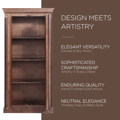 Mahala Nomad Wooden Cabinet in Brown Distressed Finish
