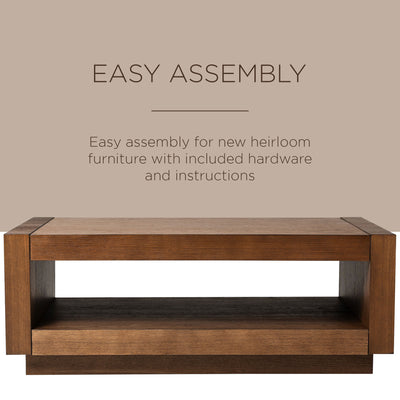 Maven Lane Artemis Contemporary Coffee Table in Refined Brown Finish (Used) - VMInnovations