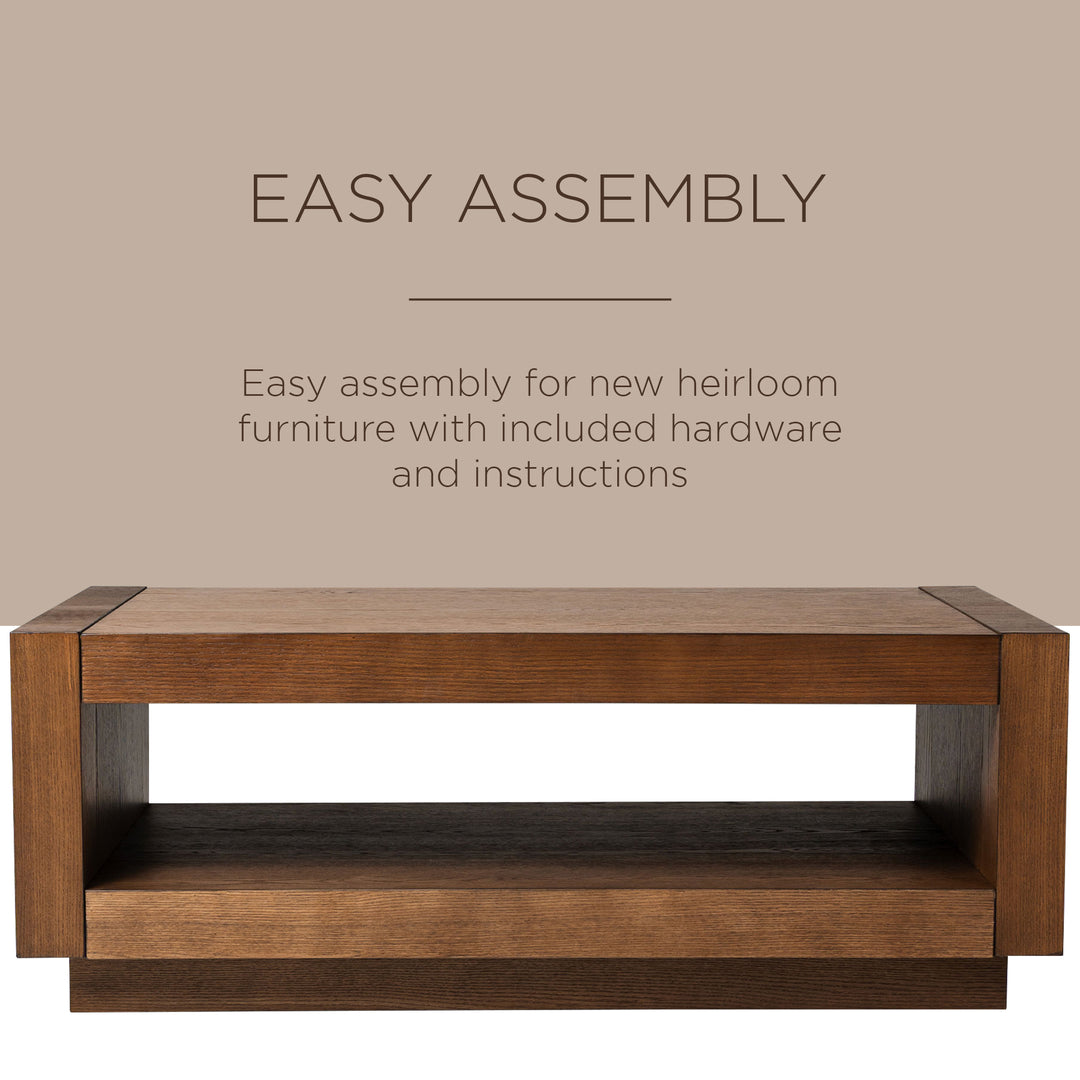 Maven Lane Contemporary Wooden Coffee Table in Refined Brown Finish (For Parts)