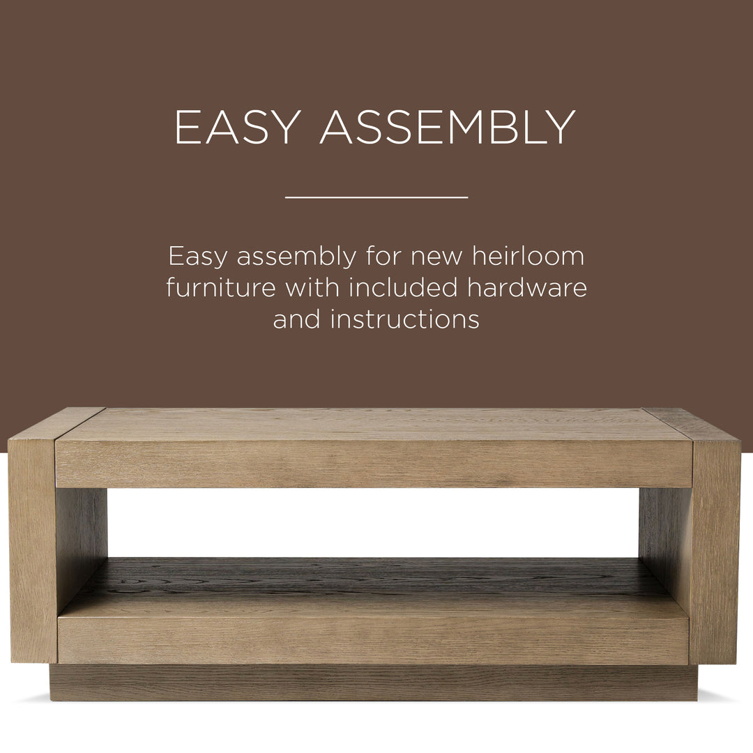 Maven Lane Contemporary Wooden Coffee Table in Refined Grey Finish (Open Box) - VMInnovations