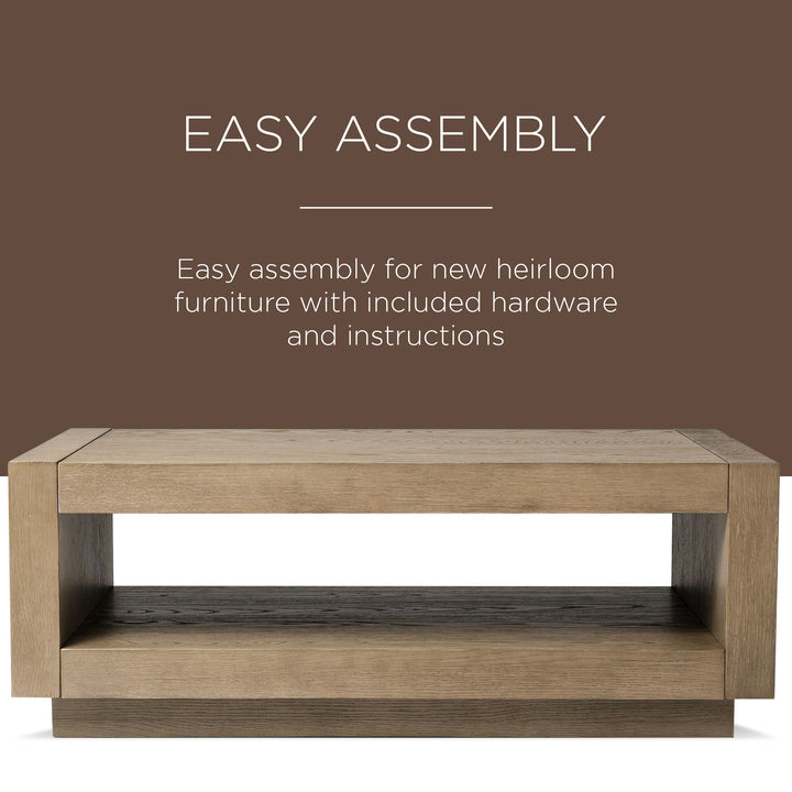 Maven Lane Contemporary Wooden Coffee Table in Refined Grey Finish (Open Box) - VMInnovations