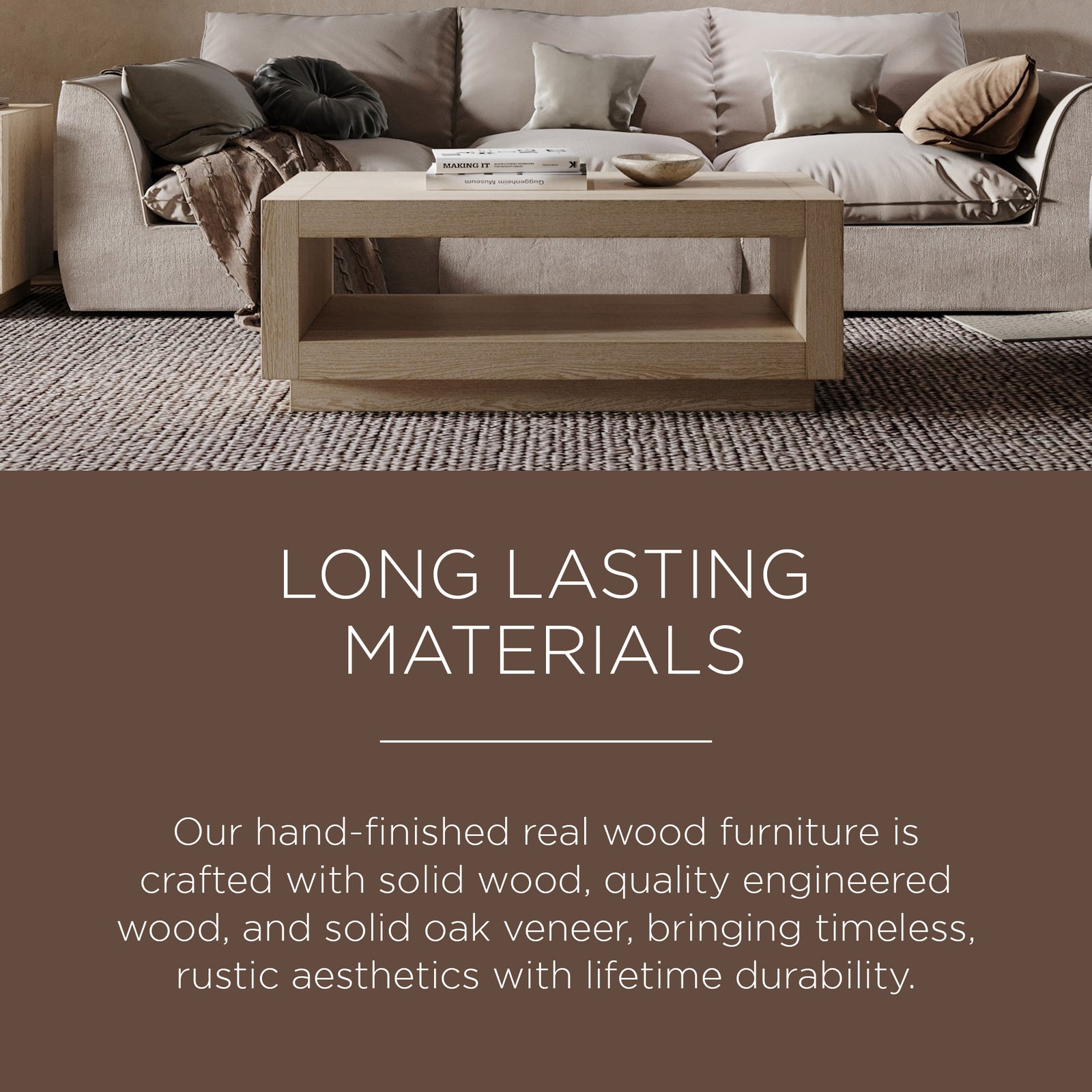 Maven Lane Contemporary Wooden Coffee Table in Refined White Finish (Open Box) - VMInnovations