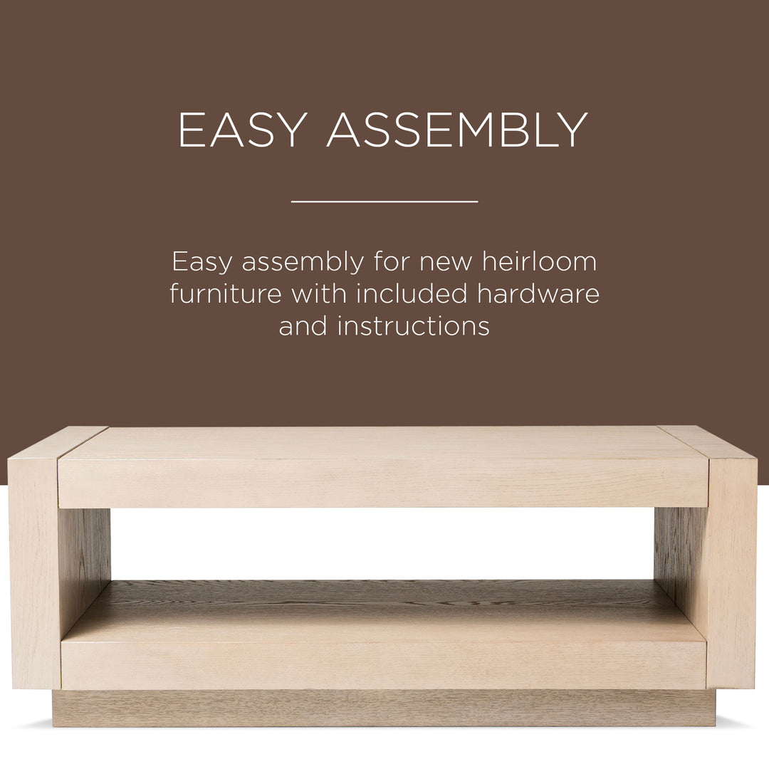 Maven Lane Contemporary Wooden Coffee Table in Refined White Finish (Damaged) - VMInnovations