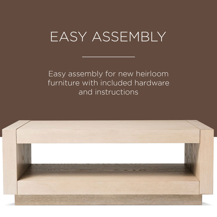 Maven Lane Contemporary Wooden Coffee Table in Refined White Finish (Damaged)