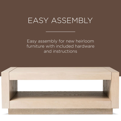 Maven Lane Contemporary Wooden Coffee Table in Refined White Finish (Damaged) - VMInnovations