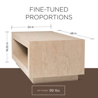 Maven Lane Contemporary Wooden Coffee Table in Refined White Finish (Damaged) - VMInnovations