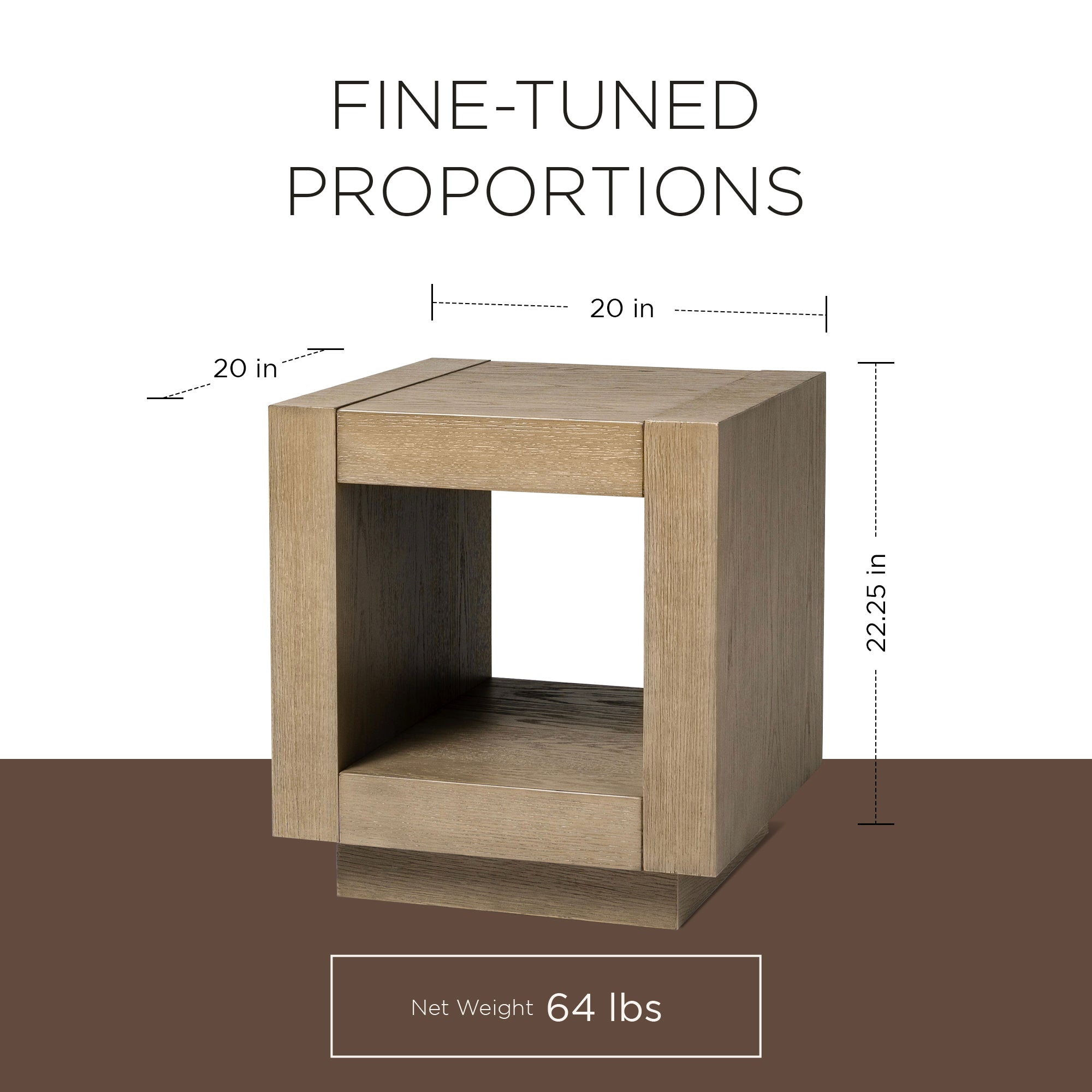 Maven Lane Artemis Contemporary Wooden Side Table in Refined Grey Finish (Used) - VMInnovations