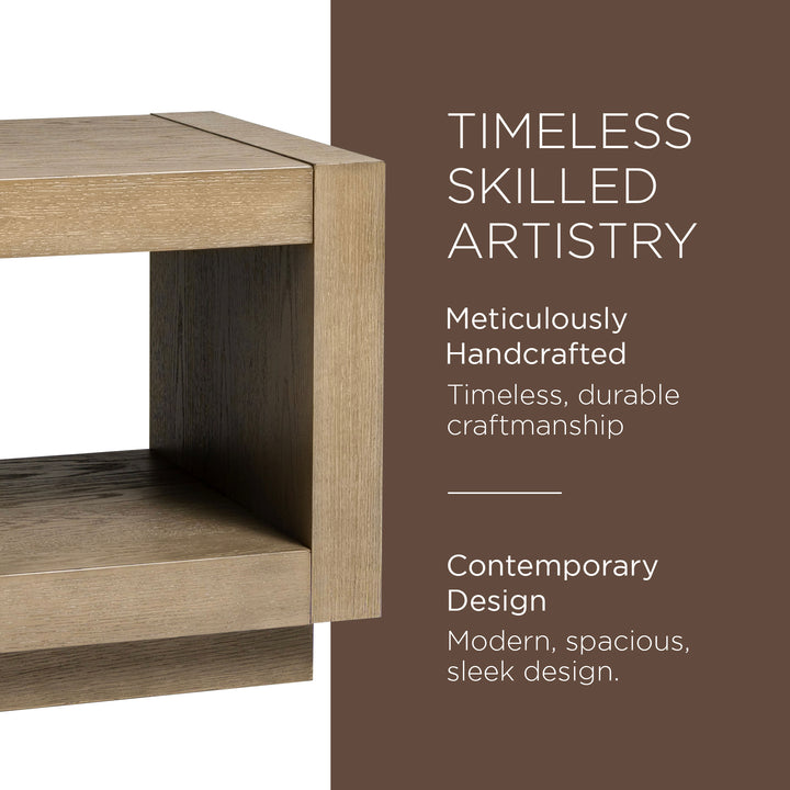 Maven Lane Artemis Contemporary Wooden Side Table in Refined Grey Finish (Used) - VMInnovations