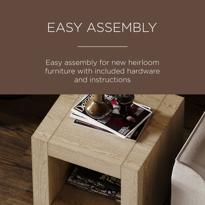Maven Lane Artemis Contemporary Wooden Side Table in Refined Grey Finish - VMInnovations