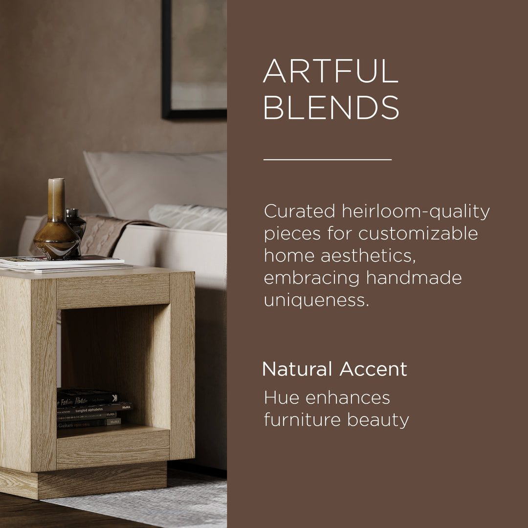 Maven Lane Artemis Contemporary Wooden Side Table in Refined Grey Finish (Used) - VMInnovations