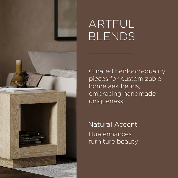 Maven Lane Artemis Contemporary Wooden Side Table in Refined Grey Finish (Used) - VMInnovations