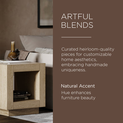 Maven Lane Artemis Contemporary Wooden Side Table in Refined Grey Finish (Used) - VMInnovations