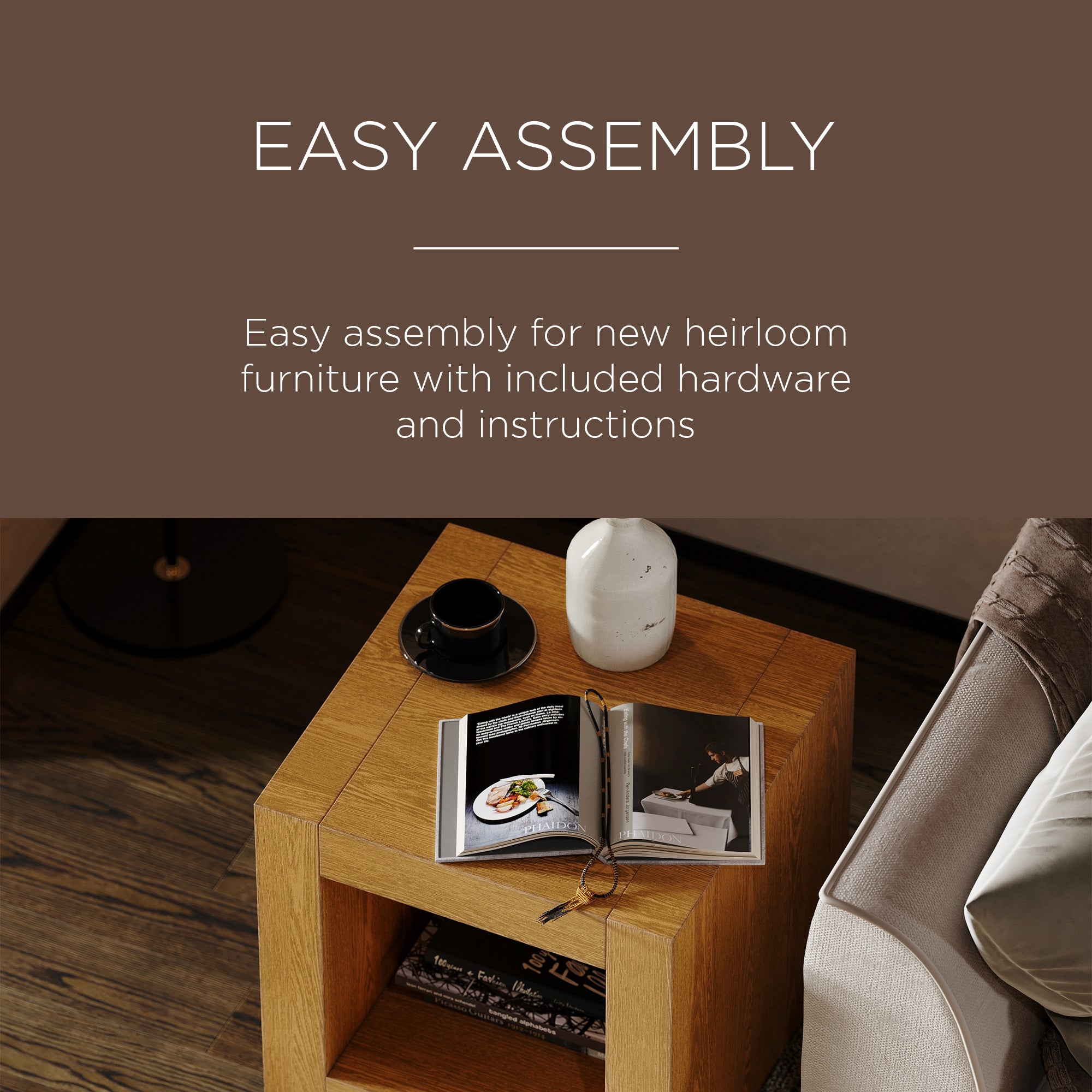 Maven Lane Contemporary Wooden Side Table in Refined Natural Finish (Open Box) - VMInnovations