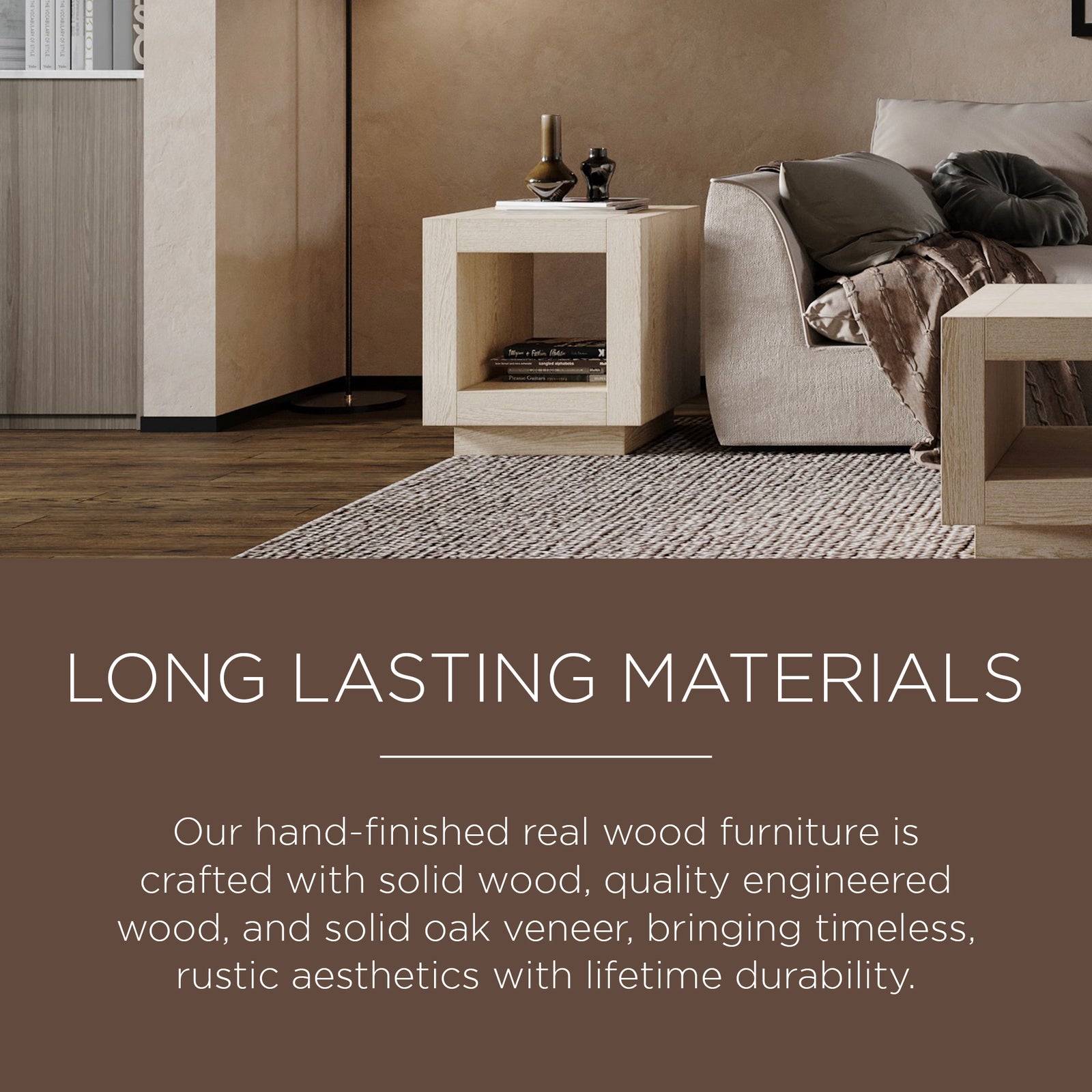 Maven Lane Artemis Contemporary Wooden Side Table in Refined White Finish - VMInnovations