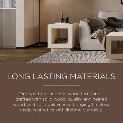 Maven Lane Artemis Contemporary Wooden Side Table in Refined White Finish - VMInnovations