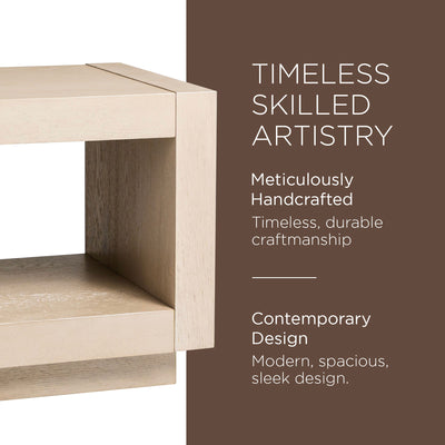 Maven Lane Artemis Contemporary Wooden Side Table in Refined White Finish - VMInnovations