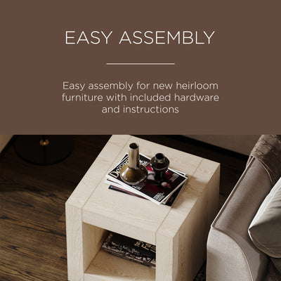 Maven Lane Artemis Contemporary Wooden Side Table in Refined White Finish - VMInnovations