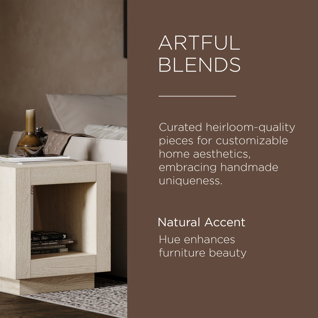 Maven Lane Artemis Contemporary Wooden Side Table in Refined White Finish (Used) - VMInnovations