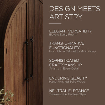 Maven Lane Selene Classical Wooden Cabinet in Antiqued Brown Finish (Used) - VMInnovations