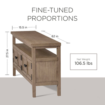 Maven Lane Turner Wooden Media Unit in Antiqued Grey Finish (Open Box)