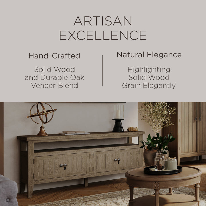 Maven Lane Turner Wooden Media Unit in Antiqued Grey Finish (Open Box)