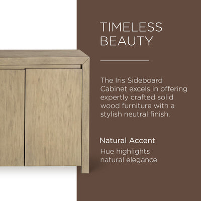 Maven Lane Iris Contemporary Wooden Sideboard in Refined Grey Finish