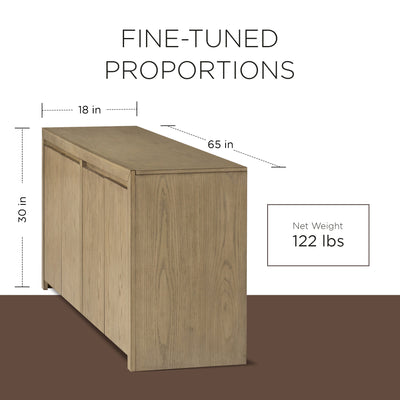 Maven Lane Iris Contemporary Wooden Sideboard in Refined Grey Finish (Used) - VMInnovations