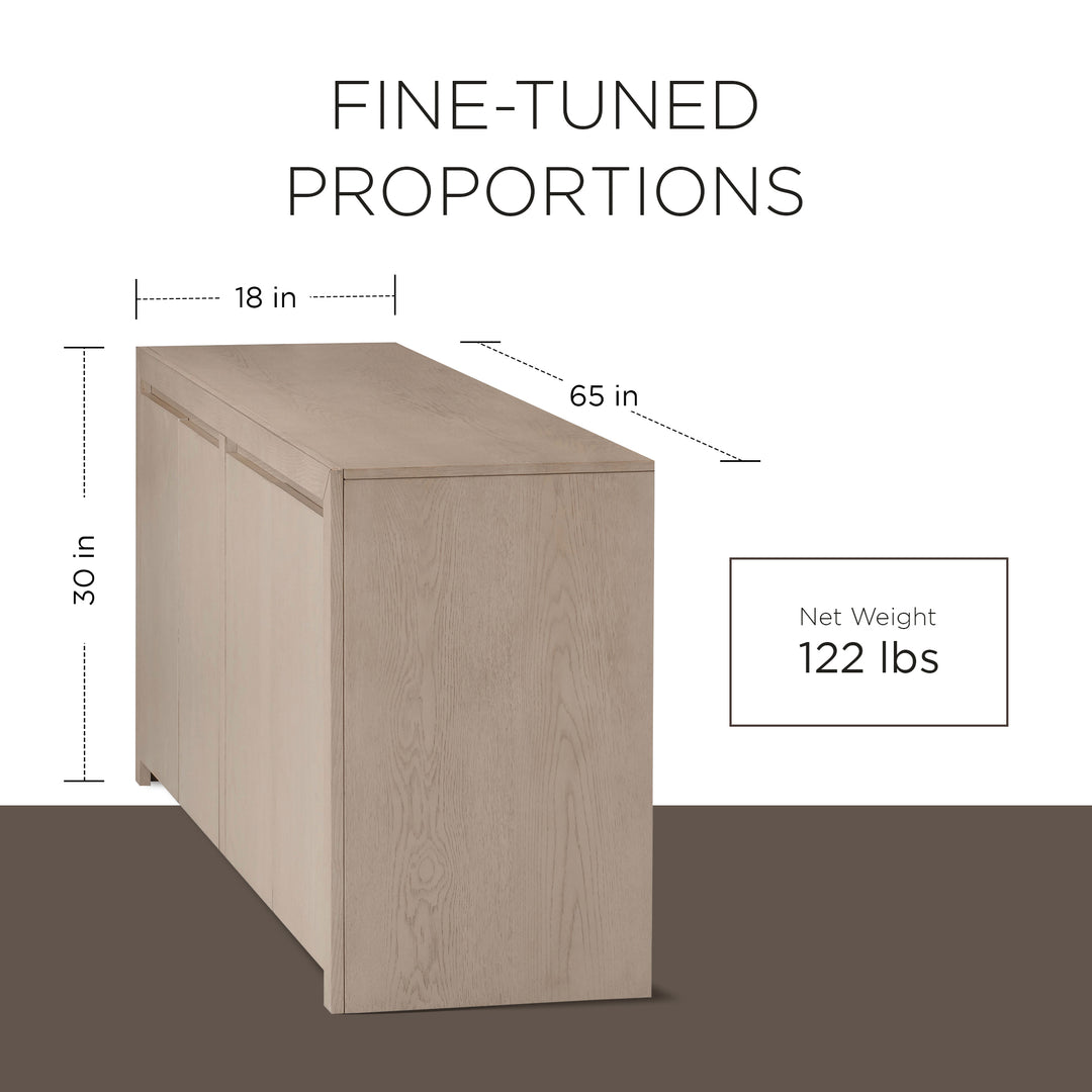 Maven Lane Iris Contemporary Wooden Sideboard in Refined White Finish (Open Box) - VMInnovations