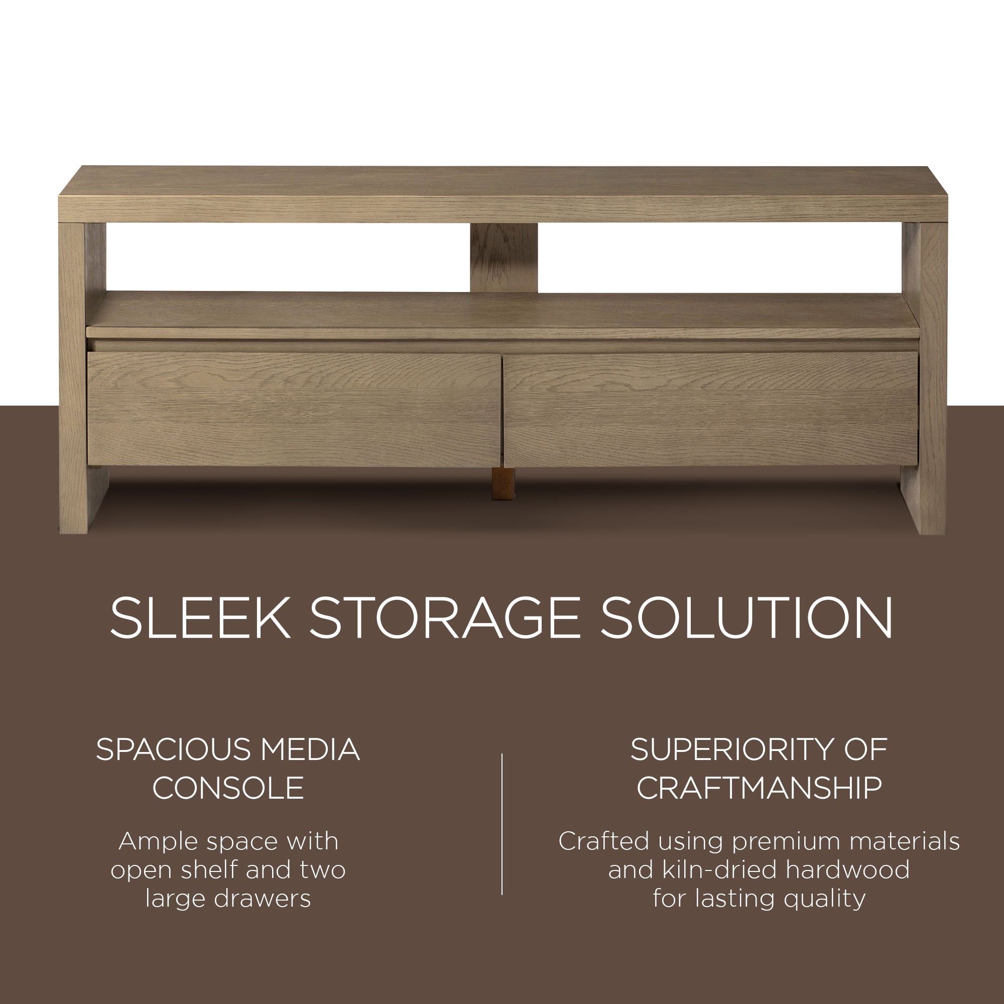 Maven Lane Ada Contemporary Wooden Media Unit in Refined Grey Finish (Used) - VMInnovations