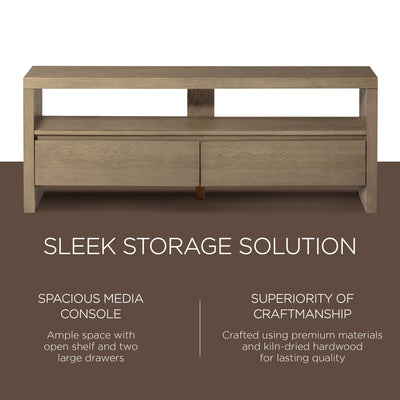 Maven Lane Ada Contemporary Wooden Media Unit in Refined Grey Finish (Used) - VMInnovations