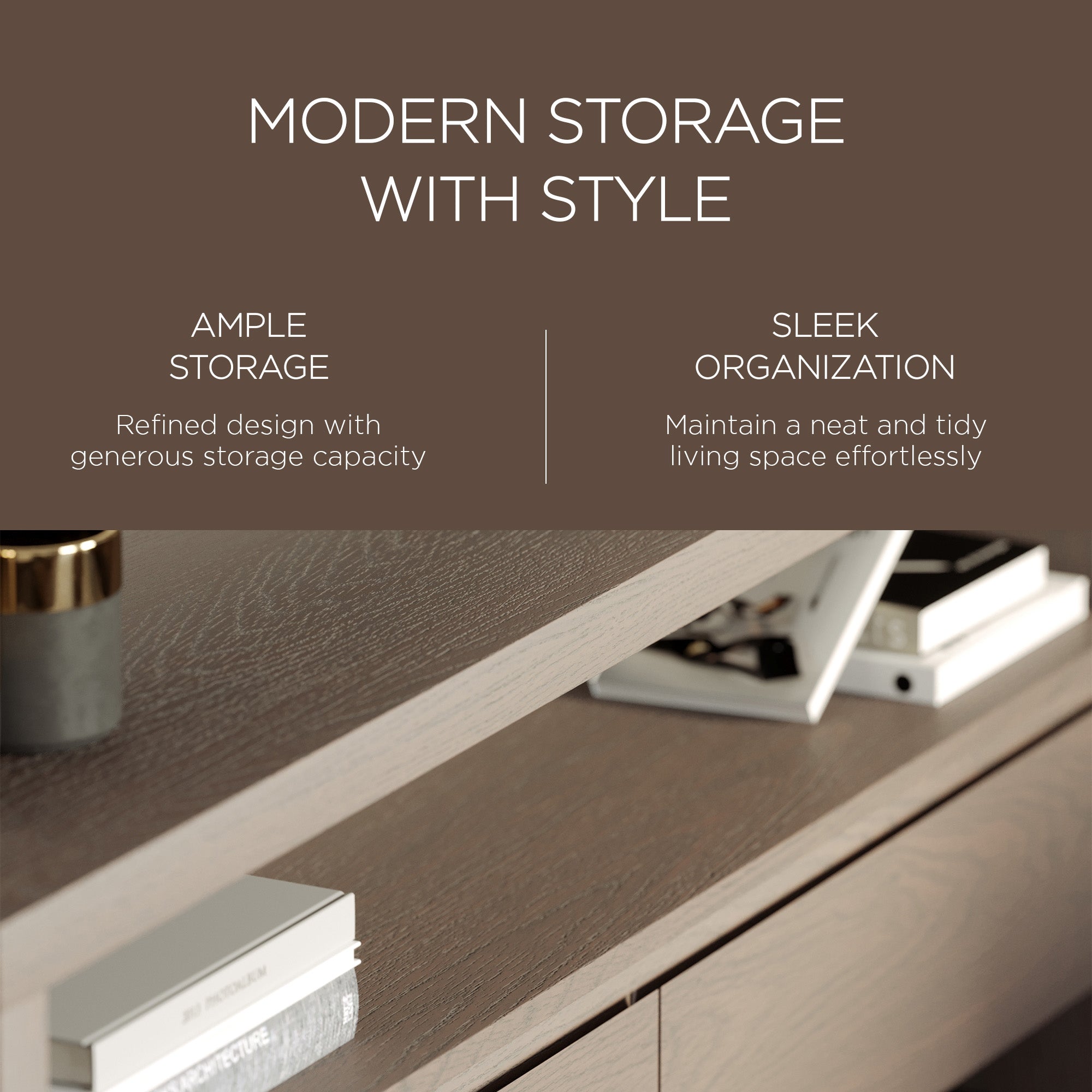 Maven Lane Ada Contemporary Wooden Media Unit in Refined White Finish (Open Box) - VMInnovations