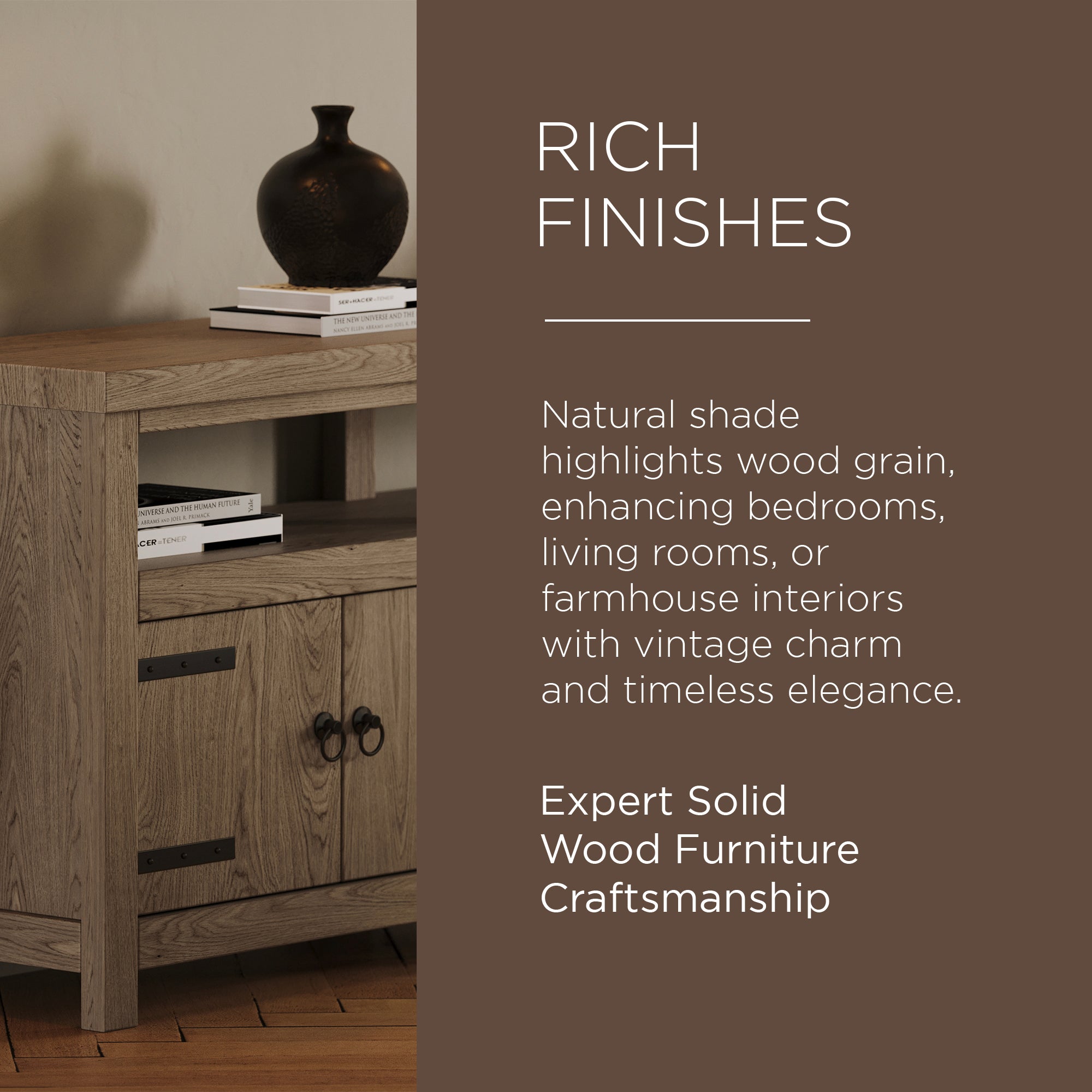Maven Lane Luca Rustic Wooden Media Unit in Weathered Grey Finish (For Parts) - VMInnovations