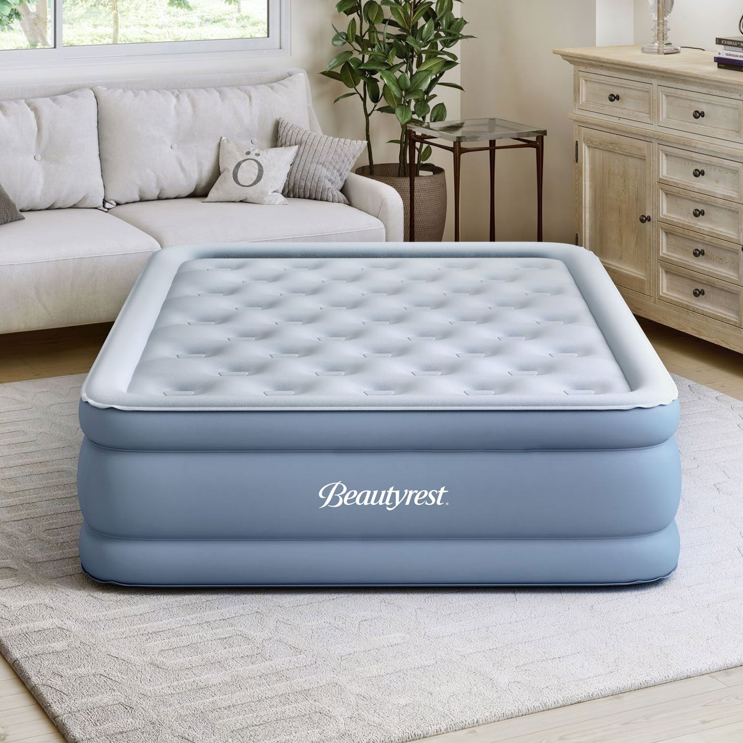 Simmons Beautyrest 15 Inch Posture Lux Air Mattress and Pump, Queen (Open Box) - VMInnovations
