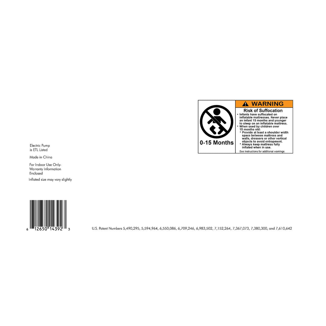 Simmons 15" Posture Lux Size Express Bed Air Mattress & Pump, Twin (Open Box)