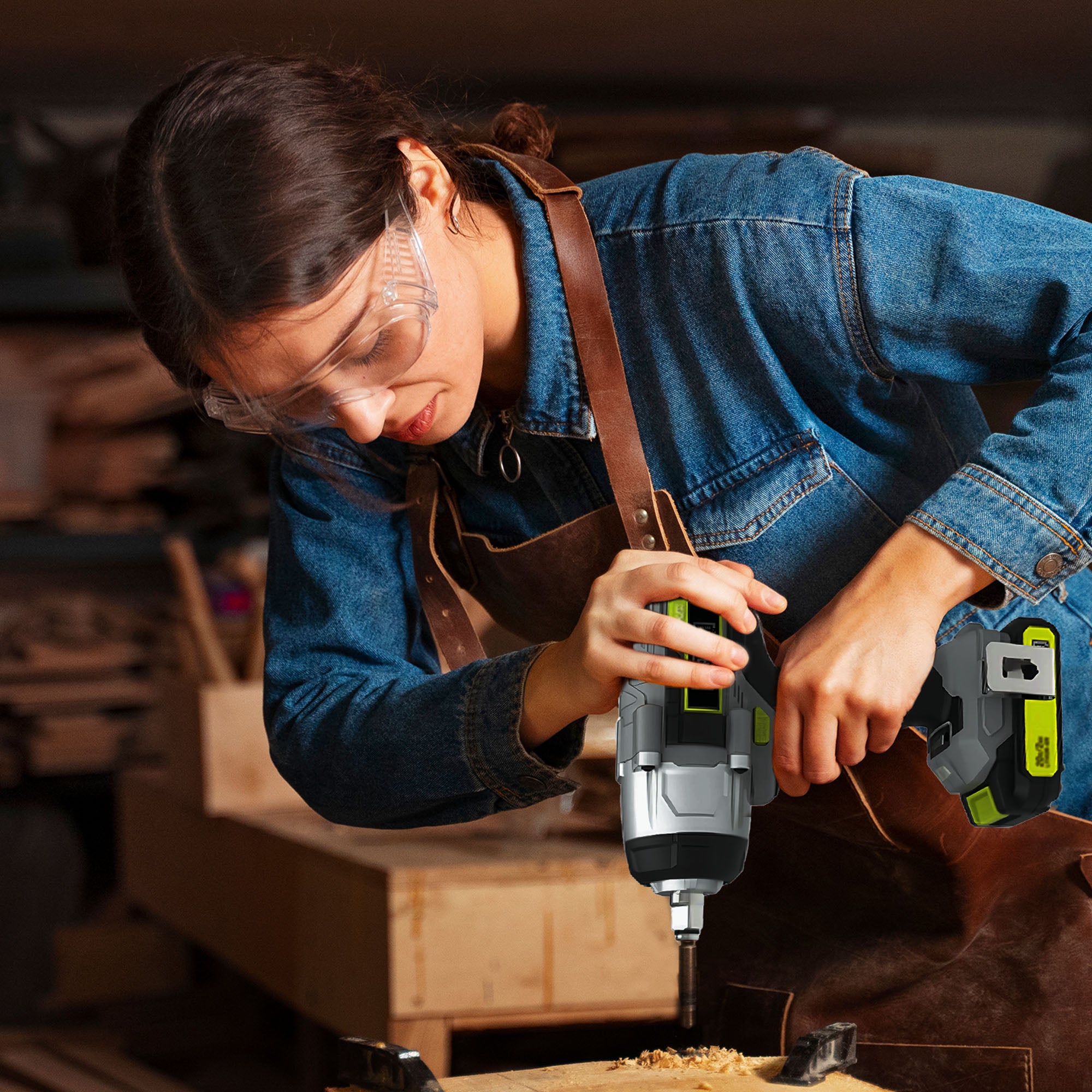 Master Mechanic 20 Volt Cordless Wrench Kit w/Brushless Motor, Grey (Open Box) - VMInnovations