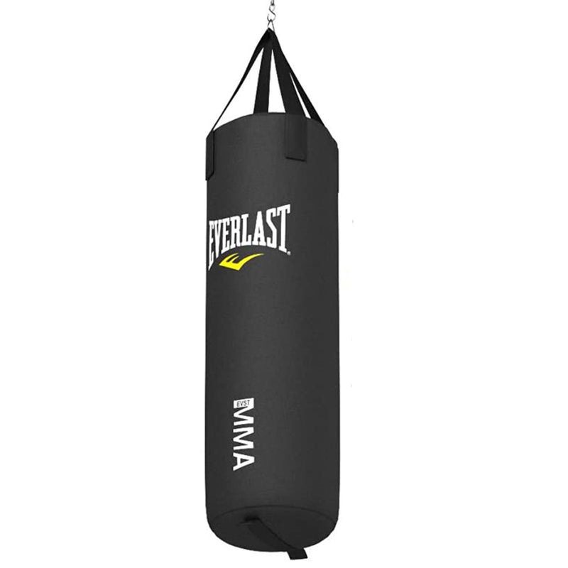 Everlast MMA 70lb Polycanvas Gym Boxing Punching Heavy Bag, Black (Open Box)