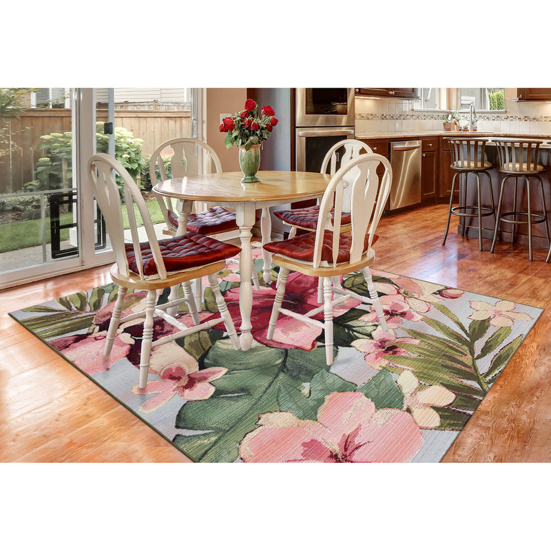 Liora Manne Marina Indoor Outdoor Area Rug, Tropical Floral, 4&