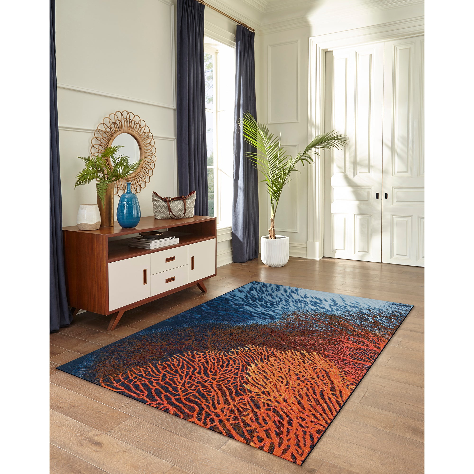 Liora Manne Marina Tropical Rain Indoor Outdoor Accent Area Rug, 4' 10" x 7' 6"