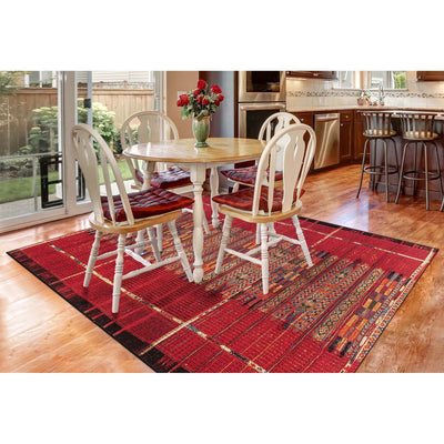 Liora Manne Marina Indoor Outdoor Rug, Tribal Stripe, 3' 3" x 4' 11" (Open Box) - VMInnovations