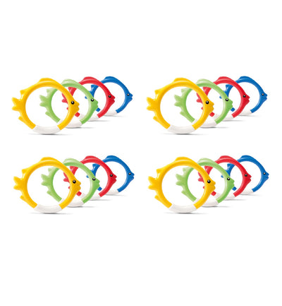 Intex Diving Swimming Pool Kids Underwater Fish Rings Sticks, 4 Pack (4 Pack)