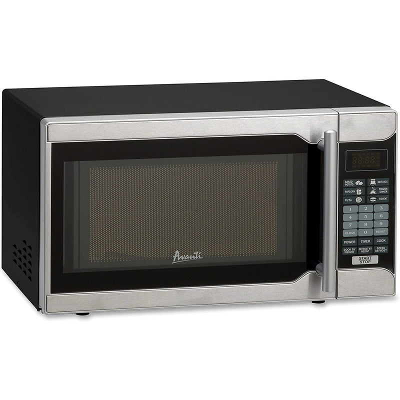 Avanti 700W 0.7 Cubic Foot Countertop Kitchen Microwave Oven, Black (For Parts)