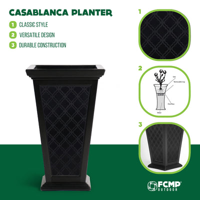 Modemmo Casablanca Self Watering Freestanding Pedestal Home Planter Set(Damaged)