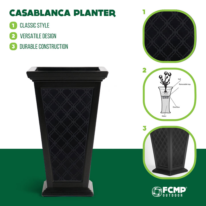 Modemmo 24" Casablanca Self Watering Pedestal Home Planter Set (Open Box)