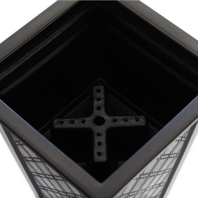 FCMP Outdoor Casablanca Resin 24" Self-Watering Pedestal Taper Planter, 2 Pack
