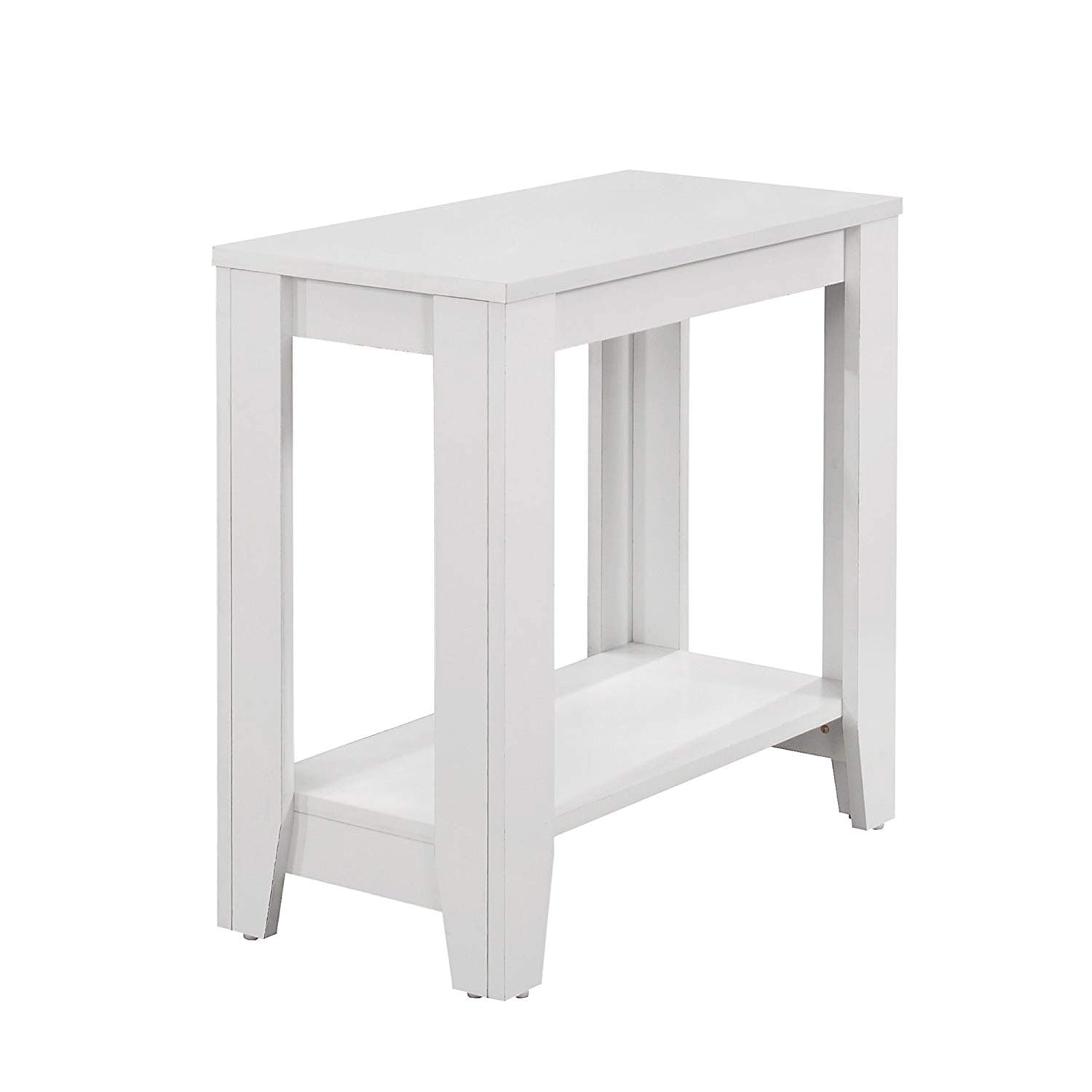 Monarch Specialties Accent Rectangular Side End Table, White (Used)