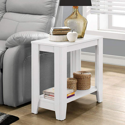 Monarch Specialties Style Accent Rectangular Side End Table, White (For Parts)