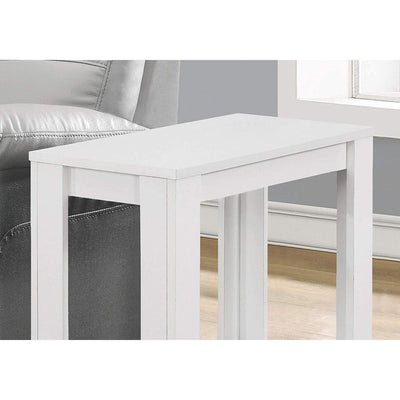 Monarch Specialties Accent Rectangular Side End Table, White (Open Box)