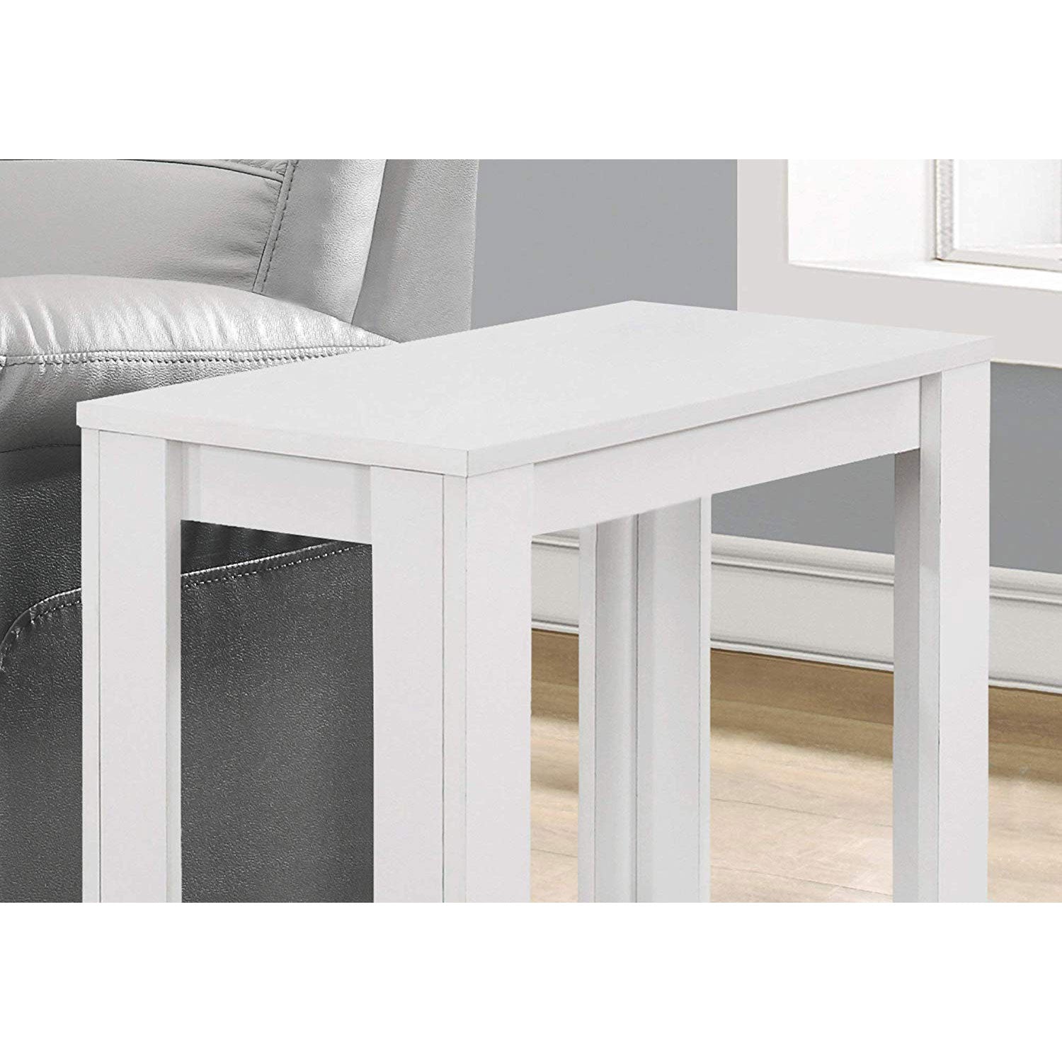 Monarch Specialties Style Accent Rectangular Side End Table, White (For Parts)