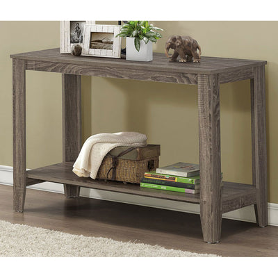 Monarch Specialties Contemporary Accent Rectangular Side End Table, Dark Taupe